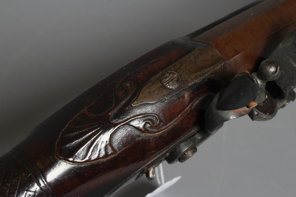 A FLINTLOCK SPORTING MUSKET BY H. GODSALL with 39" barrel octagonal at the breech Image