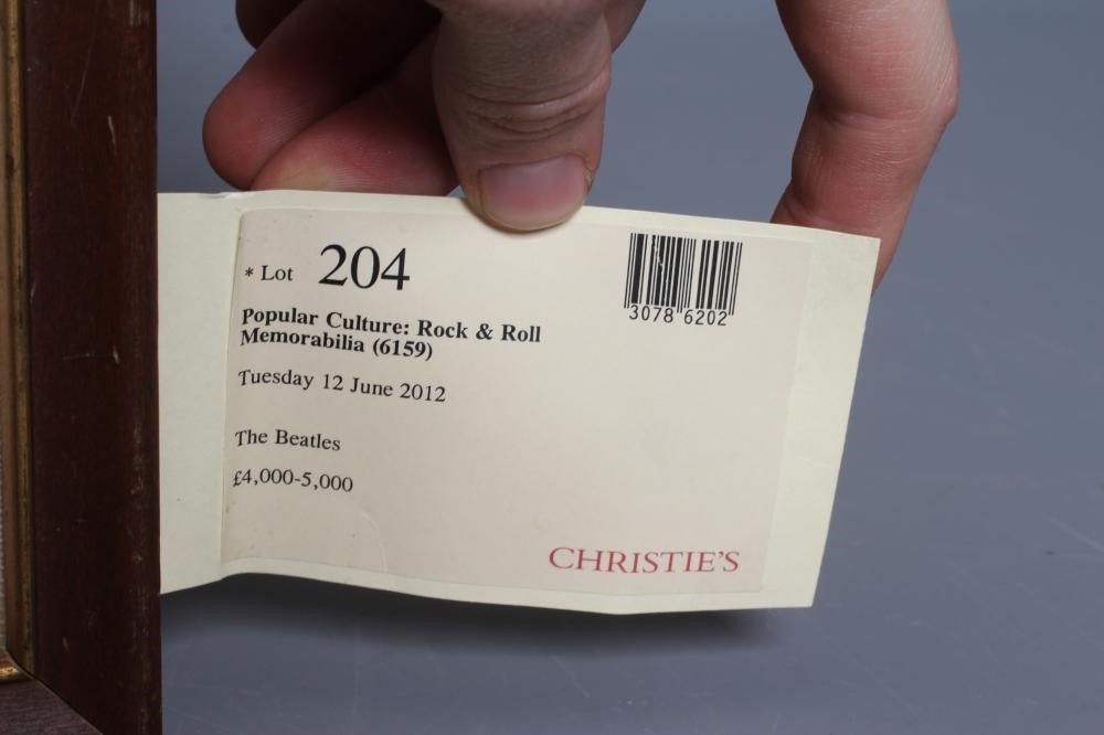 A PRESENTATION "GOLD" SALES AWARD for the single Can't Buy Me Love, R.I.A.A. certified, presented to Image