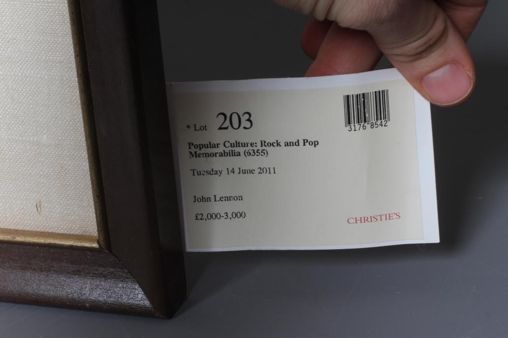 A PRESENTATION "GOLD" SALES AWARD for the Apple Records album Walls and Bridges, R.I.A.A. certified, Image