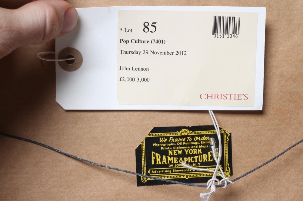 A PRESENTATION "GOLD" SALES AWARD for the album Mind Games, John Lennon, R.I.A.A. certified, Image