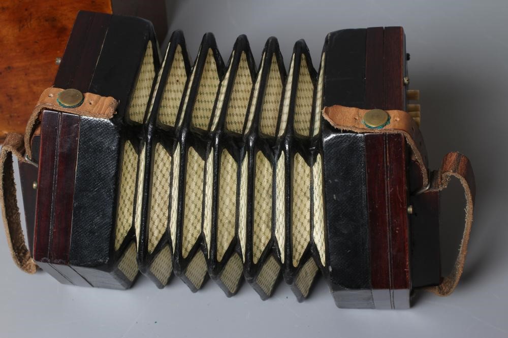 A LACHENAL AND CO. MAHOGANY CONCERTINA Image