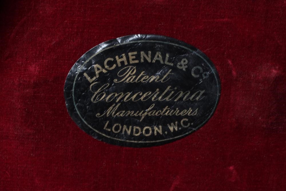 A LACHENAL AND CO. MAHOGANY CONCERTINA Image
