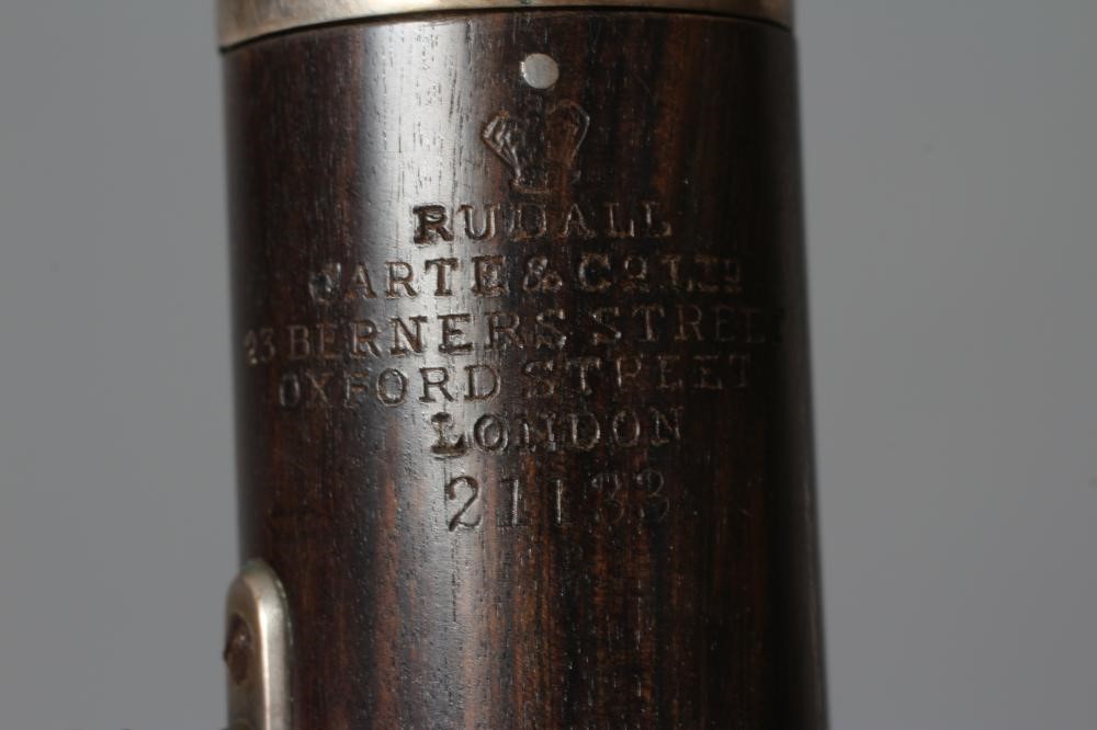 A CARTE & CO. LTD. ROSEWOOD FLUTE, early 20th century, stamped 23 Berners St., London, in original Image