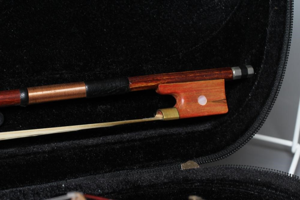 A GERMAN VIOLIN BY NICOLAUS BERNHARDT, undated, with rosewood turners, 14" two piece back, notched Image