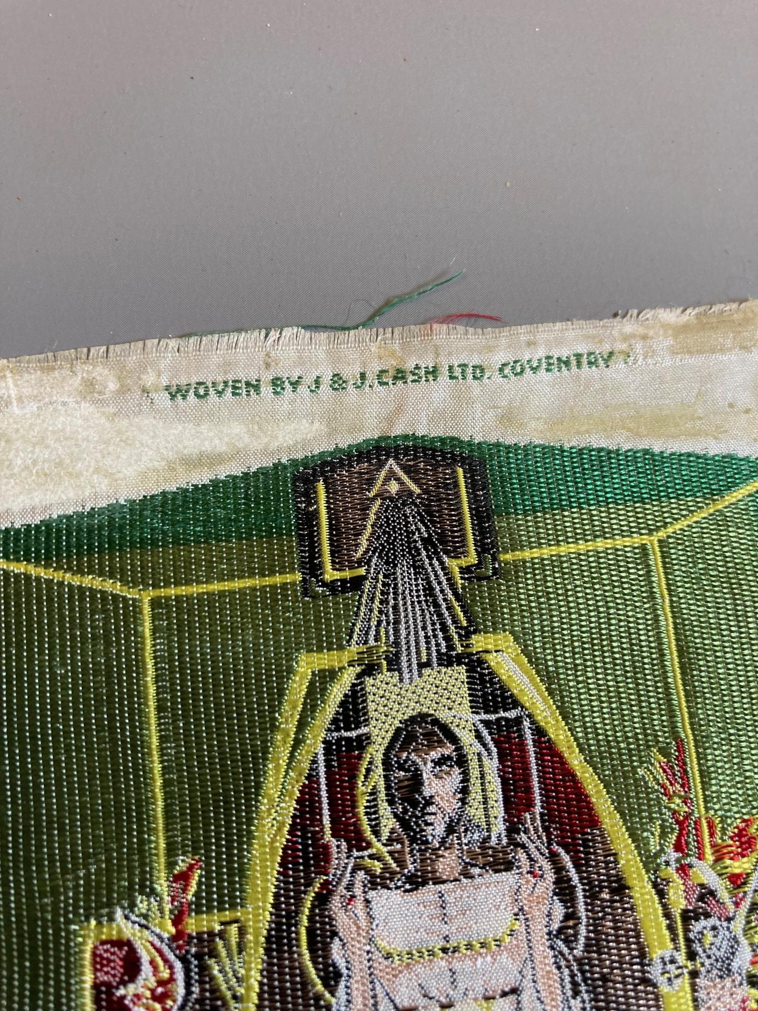 GRAHAM SUTHERLAND FOR COVENTRY CATHEDRAL - CHRIST IN GLORY, a Cash's woven silk panel, unframed, 6" Image