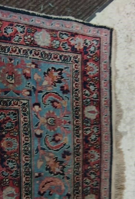 A PERSIAN CARPET, 20th century, the indigo field with Tree of Life style design within pale blue Image