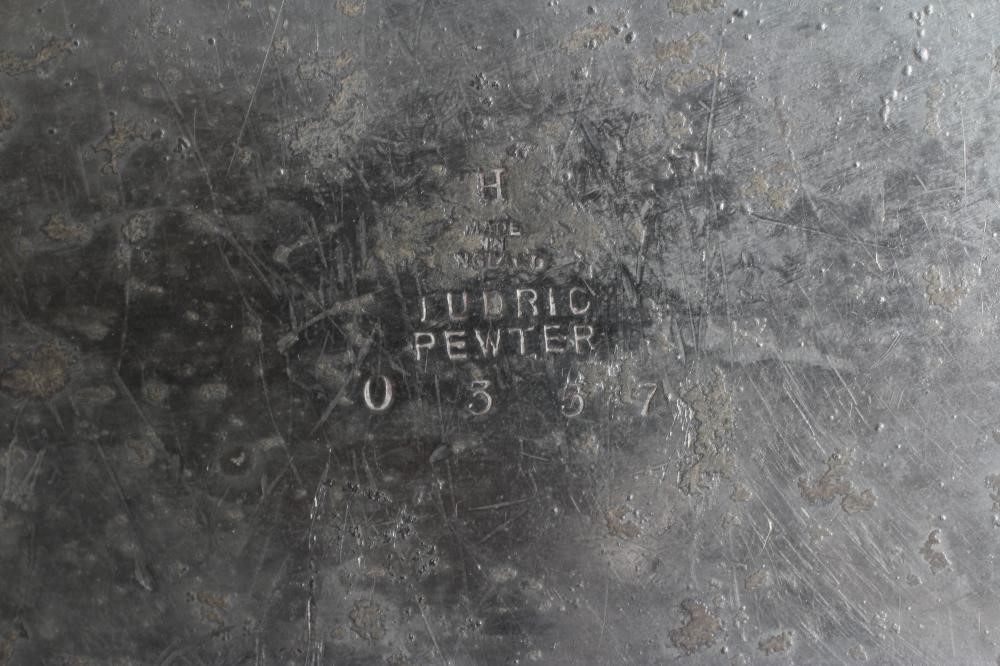 ARCHIBALD KNOX FOR LIBERTY - A TUDRIC PEWTER BASKET of shallow rounded oblong form with fixed Image