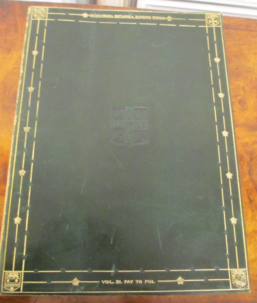 A LOUIS VUITTON LEATHER AND BRASS BOUND ENCYLOPEADIA BRITANNICA LIBRARY TRUNK Image