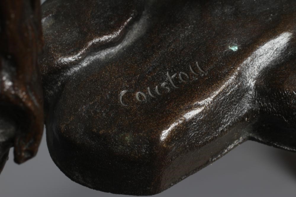 AFTER GUILLAUME COUSTOU THE ELDER (1677-1746) A pair of brown patinated bronze Marly Horses, both Image