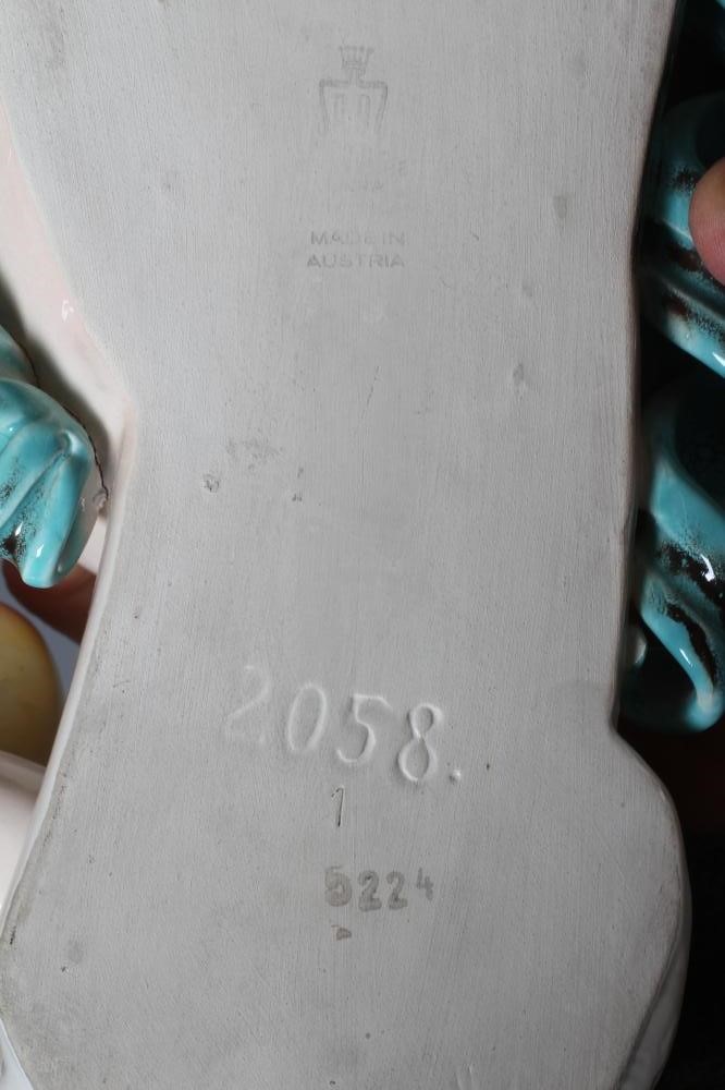 AN ART DECO ROYAL BELVEDERE EARTHENWARE FACE MASK designed by Stephen Dakon as a young lady with Image