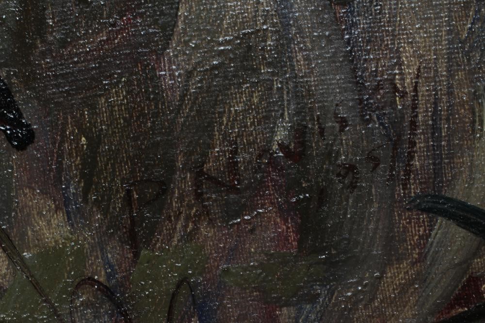 PHILIP NAVIASKY (1894-1983) View of a Continental Town, signed lower left, oil on canvas, 20" x 30" Image