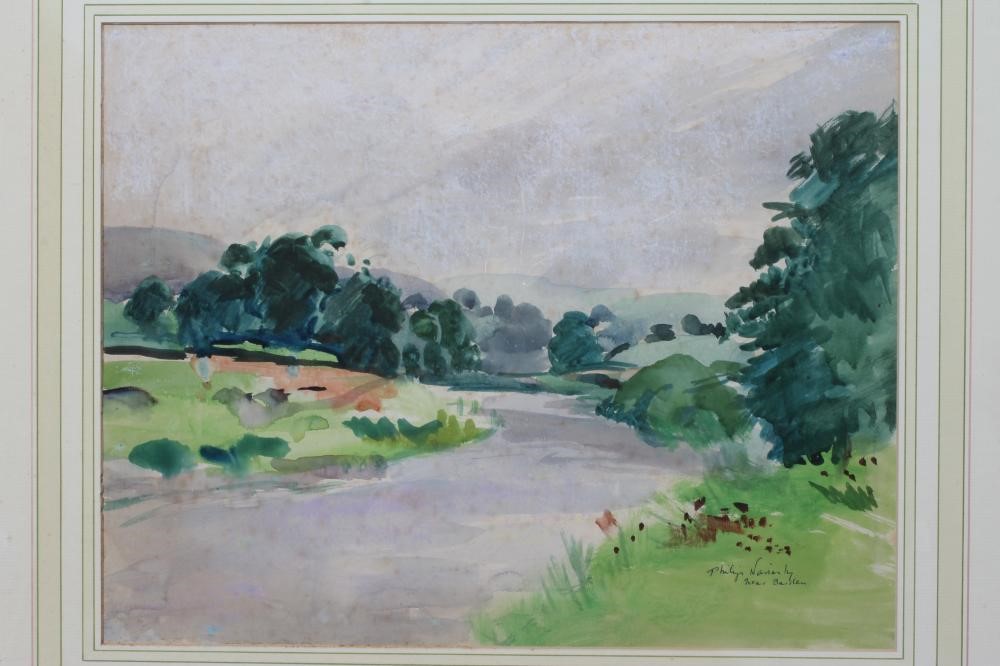 PHILIP NAVIASKY (1894-1983) River Landscape near Barden Image