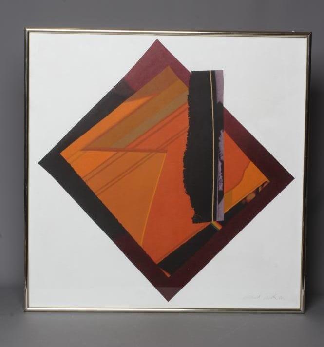 STUART WALTON (b.1933) Abstract, signed lower right and dated '86, oil on canvas on board, 30" x Image
