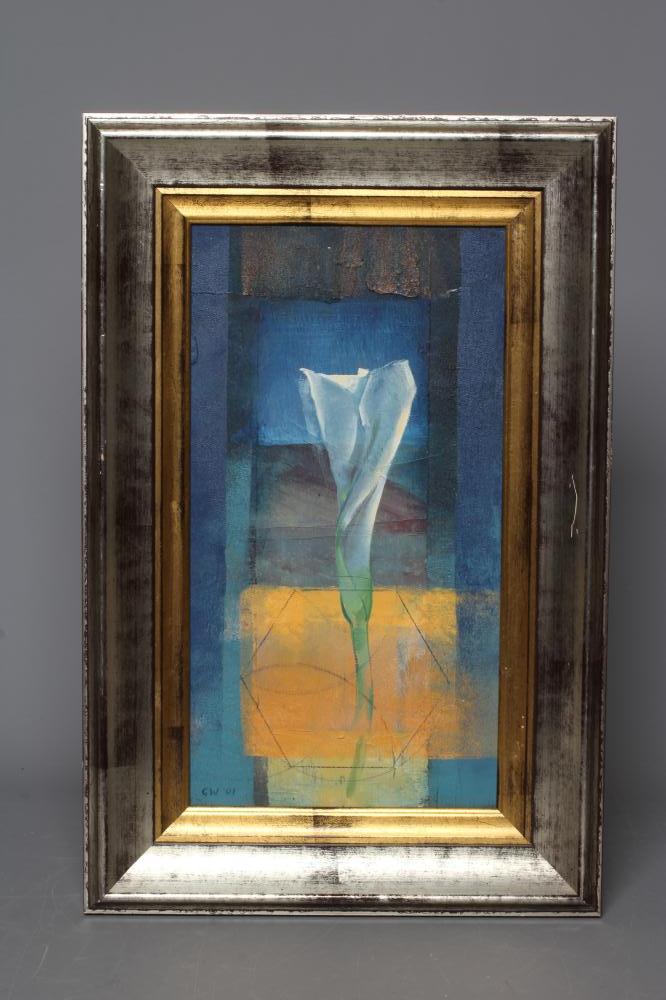 GRAEME WILLSON (1951-2008) Annunciation, signed with initials and dated '01 lower left, oil on Image