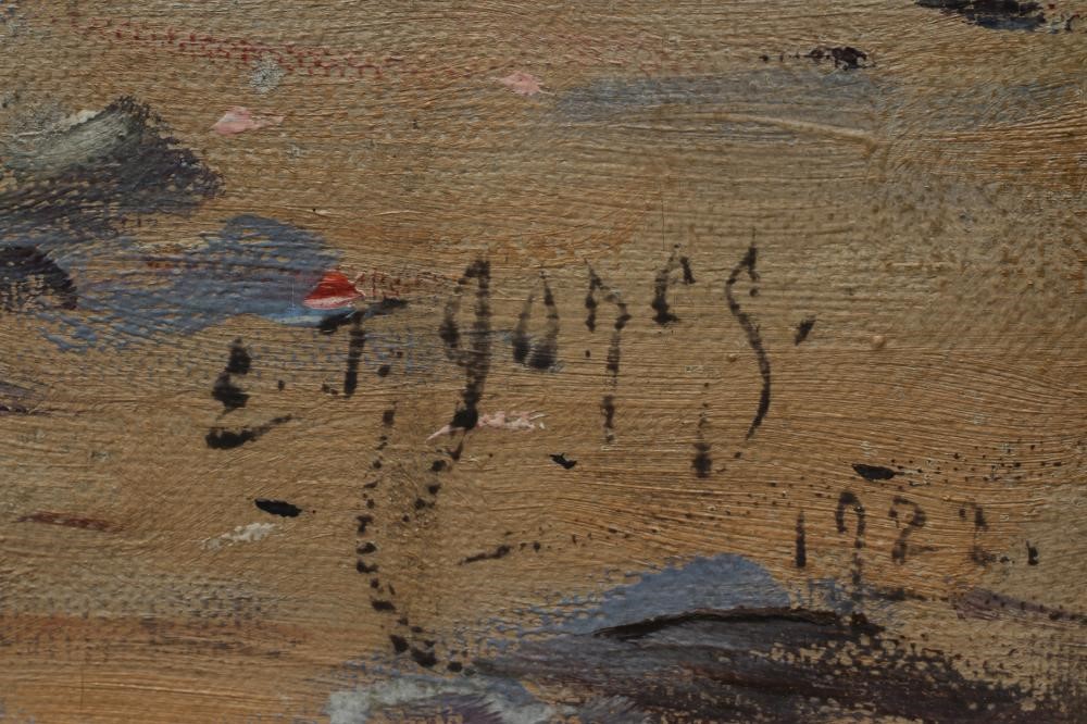 E T JONES (British School, Early 20th Century) Beach at Dusk, signed lower right and dated 1922, oil Image