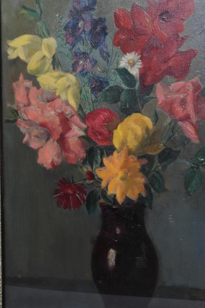 JACOB KRAMER (1892-1962) Still Life of Flowers in a Vase, signed lower right, oil on canvas, 20" x Image