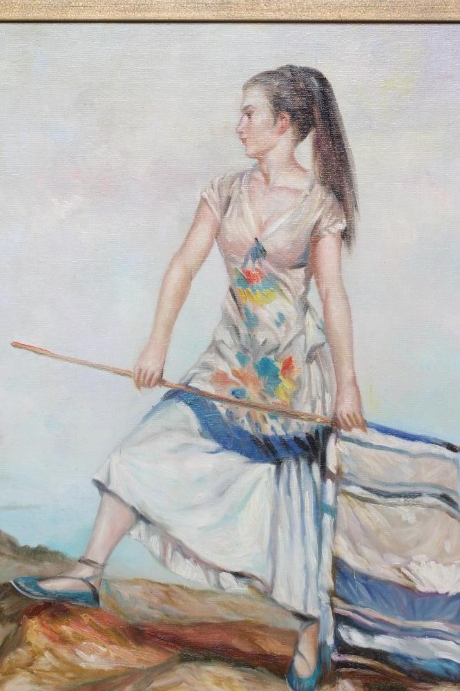 PHILIP NAVIASKY (1894-1983) Young lady on a Hill Top Image