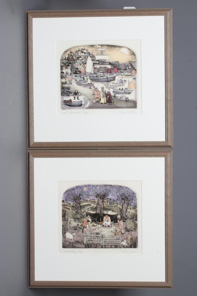 GRAHAM CLARKE (b.1941) "Just Abiding" and "Look What's Arrived" Image