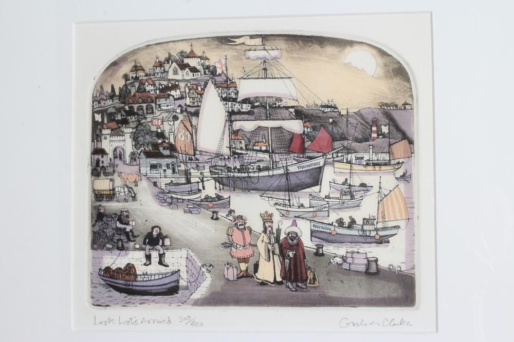 GRAHAM CLARKE (b.1941) "Just Abiding" and "Look What's Arrived" Image