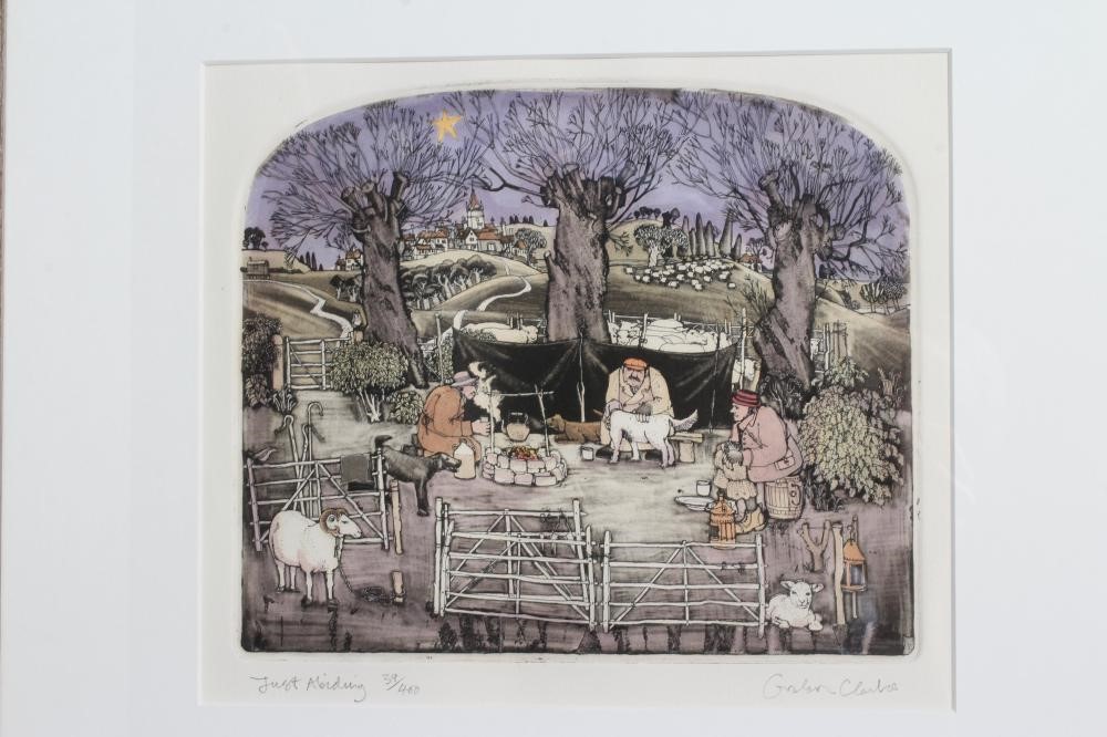 GRAHAM CLARKE (b.1941) "Just Abiding" and "Look What's Arrived" Image