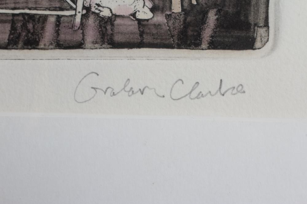 GRAHAM CLARKE (b.1941) "Just Abiding" and "Look What's Arrived" Image