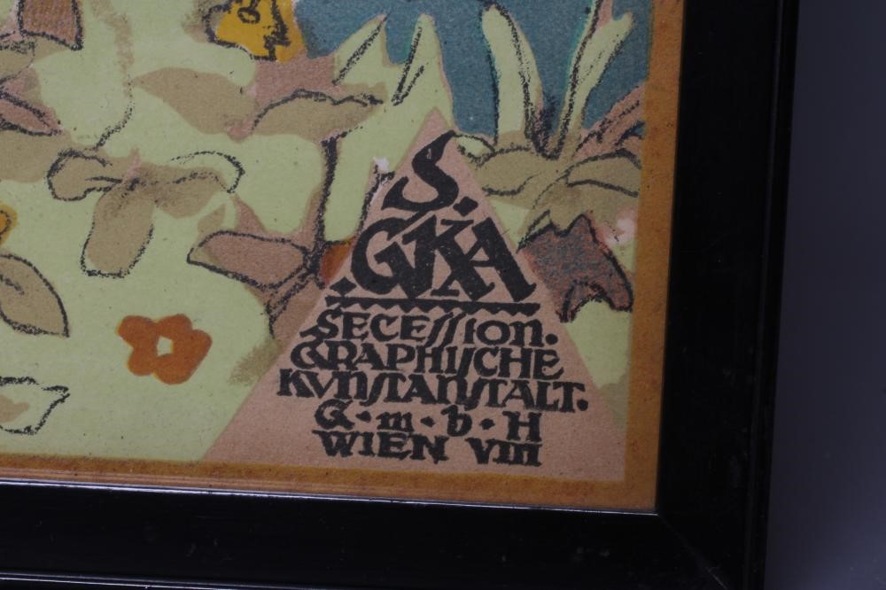 FRANZ CIZEK (1865-1946) Herta Zuckermann, lithograph in colours, 19" x 18", framed and glazed (Est. Image