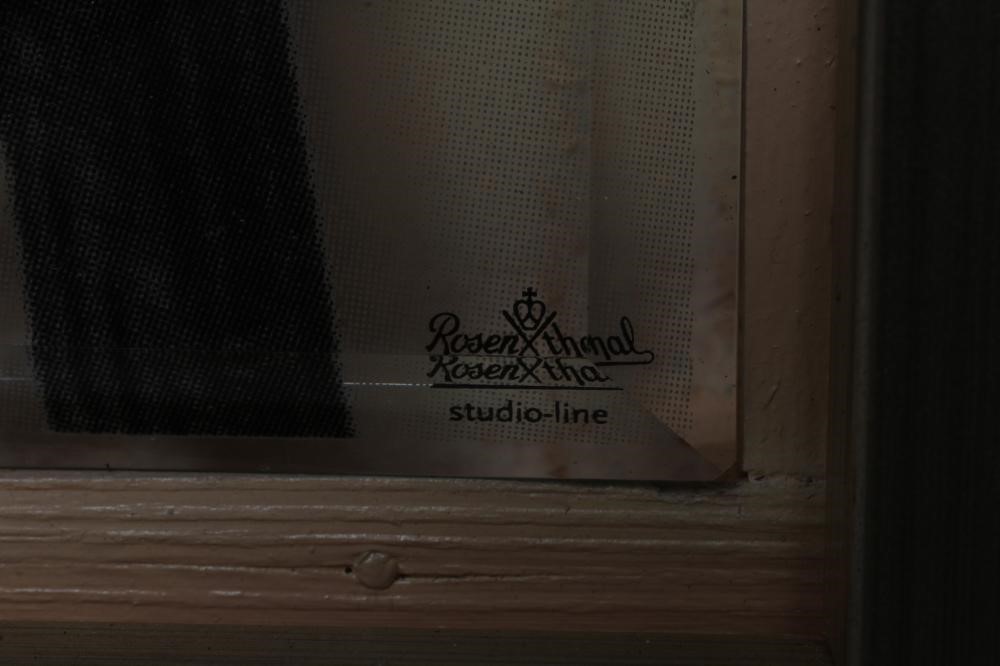 AFTER ANDY WARHOL (1928-1987) Empire State Building, Rosenthal Studio Line glass, 23 1/2" x 12", Image