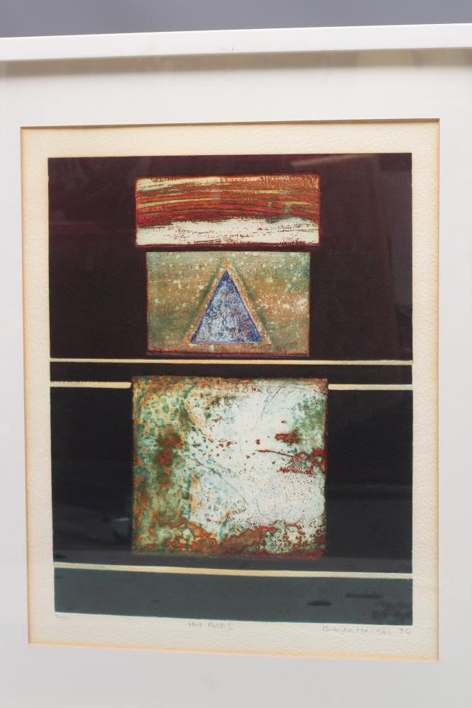 BRENDA HARTIN (British School 20th/21st Century) A set of three mixed media and print abstracts Image
