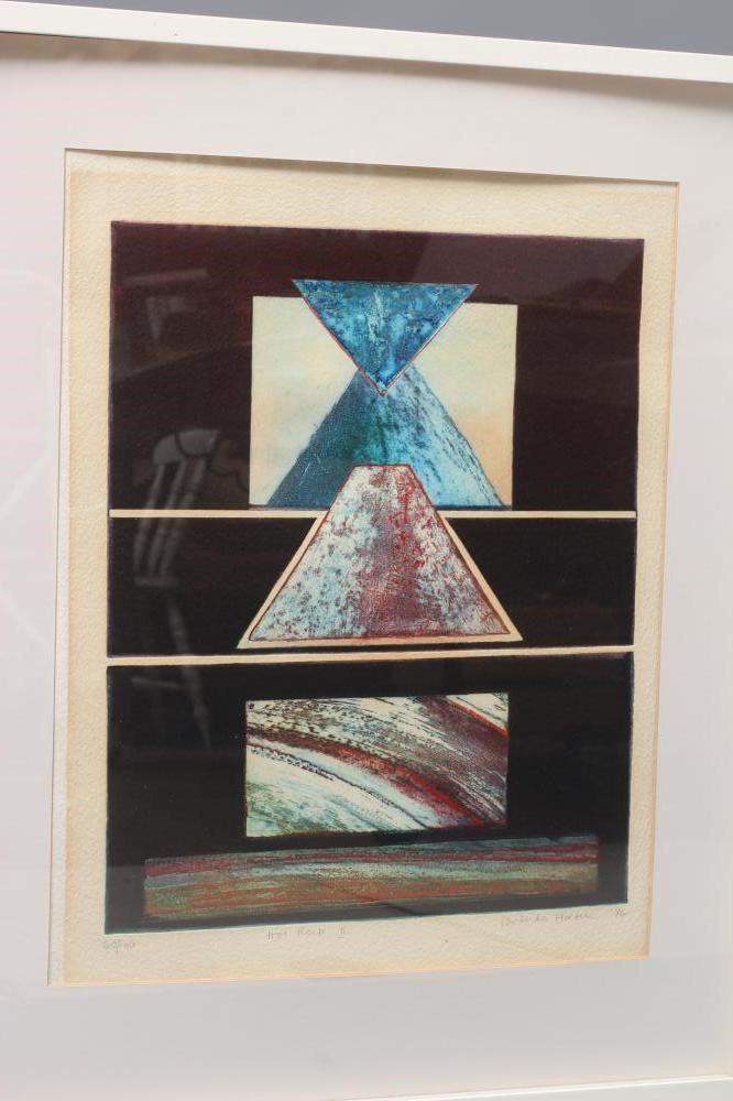 BRENDA HARTIN (British School 20th/21st Century) A set of three mixed media and print abstracts Image