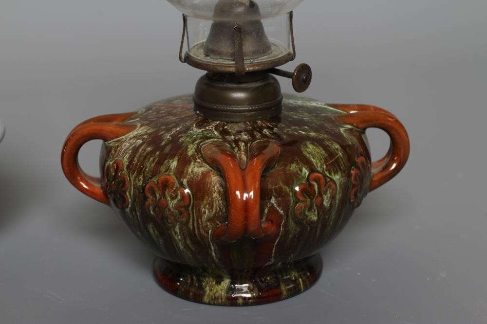 A SMALL COLLECTION OF LINTHORPE POTTERY in a streaky green/brown glaze Image