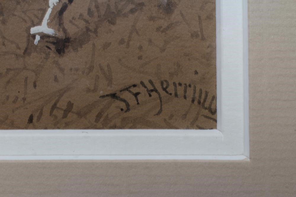 JOHN FREDERICK HERRING (1815-1907) Farmyard Scene with Horses and Pigs, signed lower right, Image