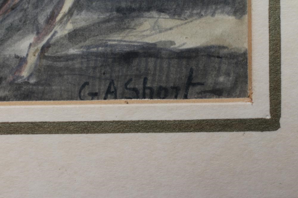 GEORGE ANDERSON SHORT (1856-1945) Full House, signed and dated '35, watercolour over pencil, 5 1/4" Image