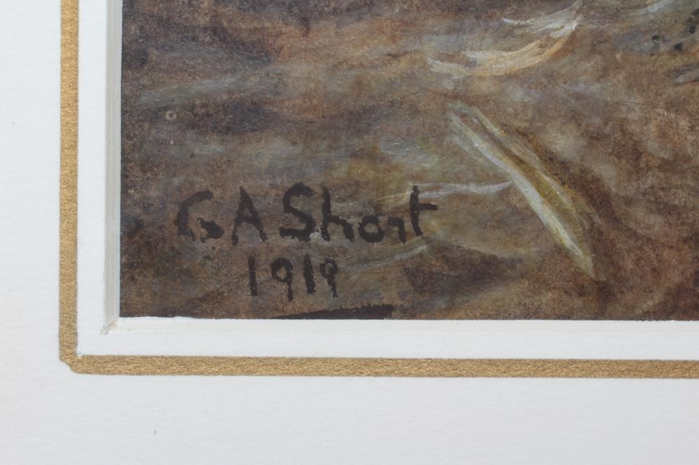 GEORGE ANDERSON SHORT (1856-1945) Cockerel and Hens in a Barn Interior Image