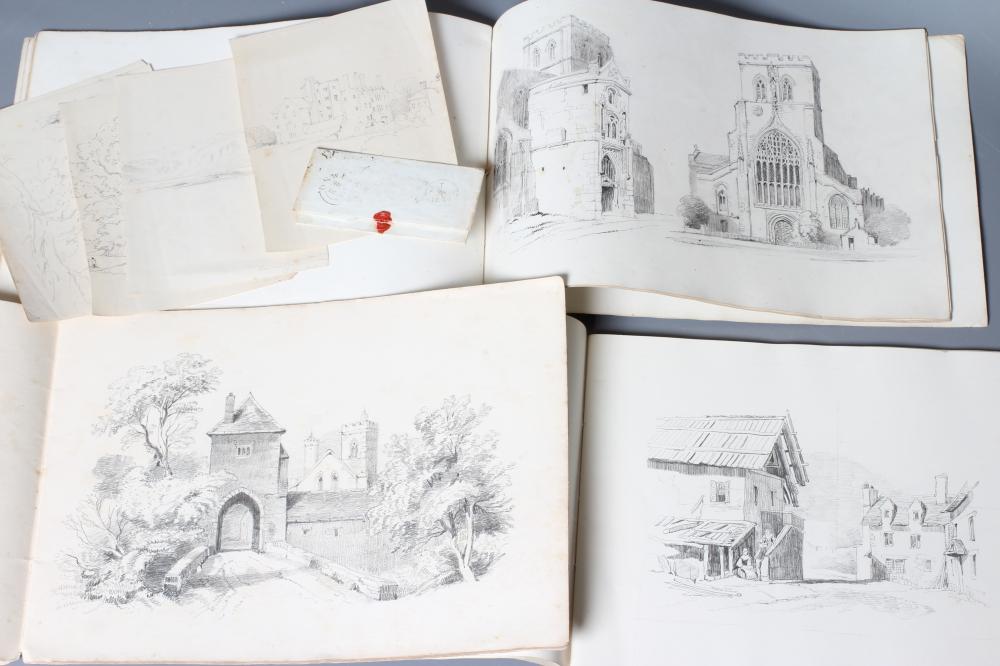 DAVID COX JUNIOR (1809-1885) A collection of approximately 35 pencil sketches in three Victorian Image