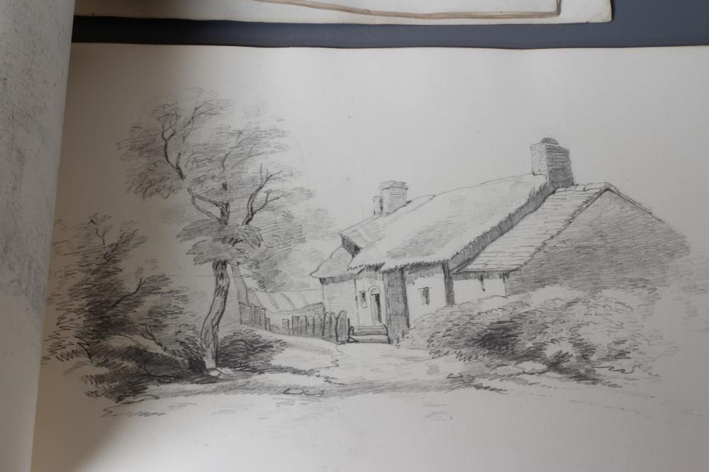 DAVID COX JUNIOR (1809-1885) A collection of approximately 35 pencil sketches in three Victorian Image