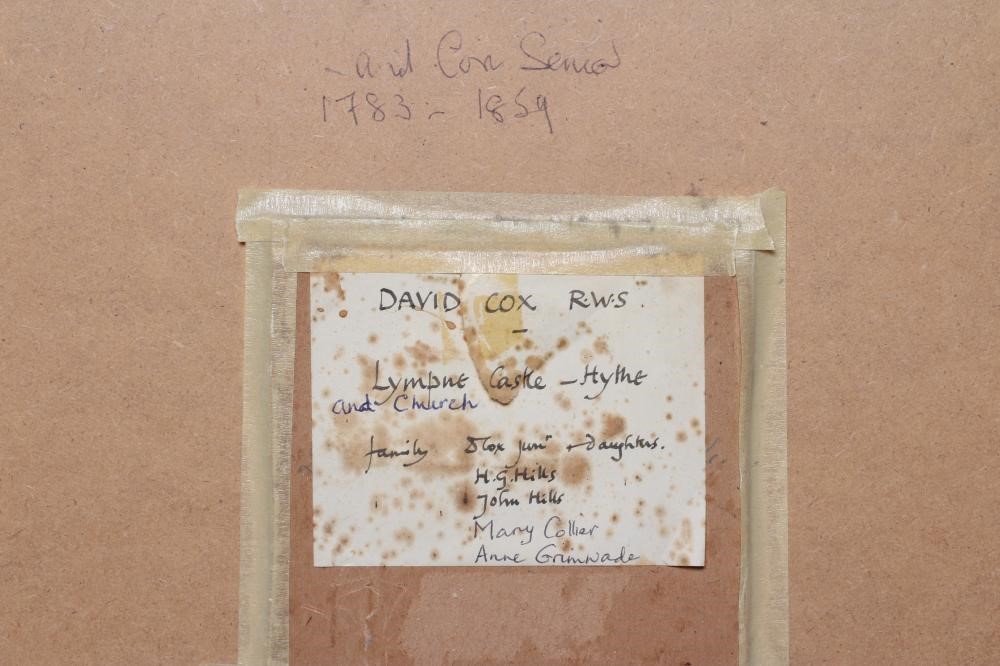 DAVID COX SENIOR (1783-1859) Lympne Castle and Hythe Church Image