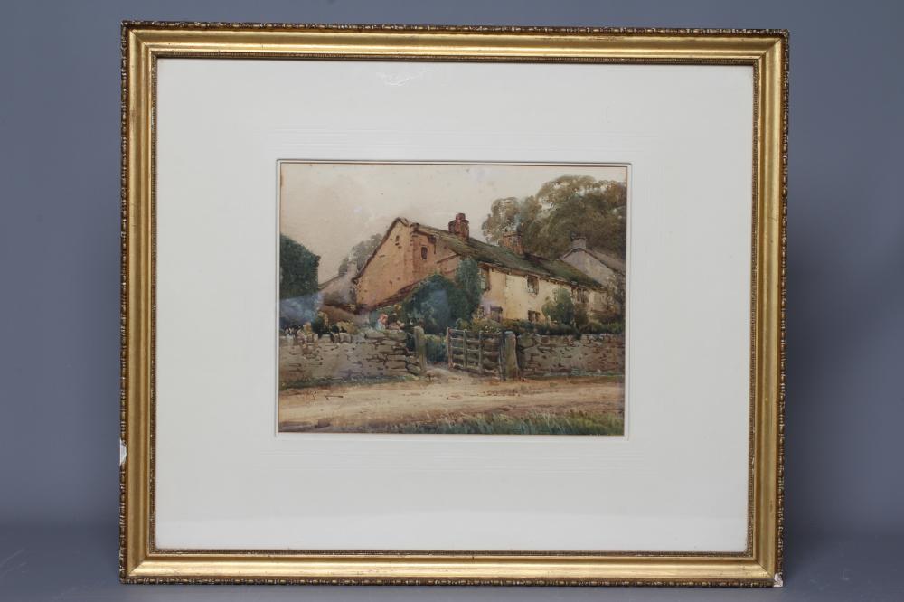 ARTHUR REGINALD SMITH (1871/72-1934) Rural Cottages, signed lower left, watercolour, 9" x 11 1/2", Image