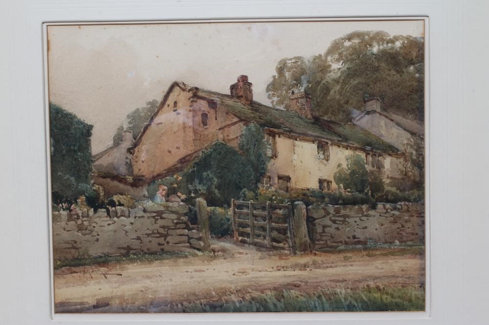 ARTHUR REGINALD SMITH (1871/72-1934) Rural Cottages, signed lower left, watercolour, 9" x 11 1/2", Image