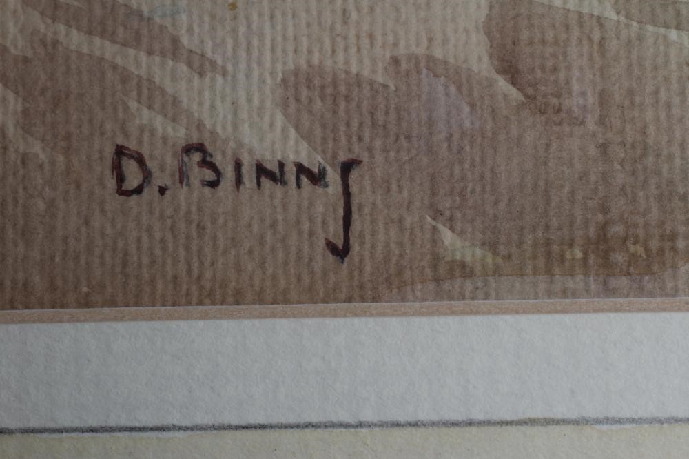 DANIEL BINNS (1896-1964) View of an Old Mill and Snow Bound River Image