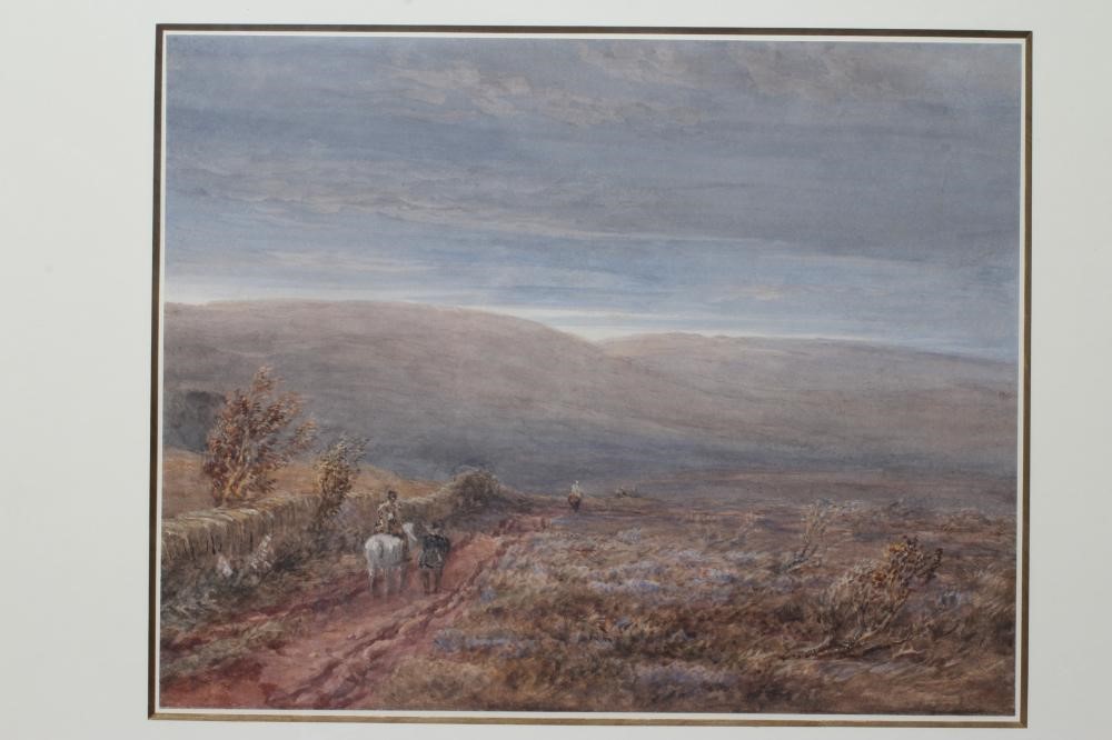 DAVID COX SENIOR (1783-1859) Travellers Crossing the Moors Image