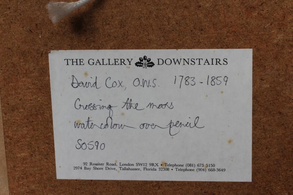 DAVID COX SENIOR (1783-1859) Travellers Crossing the Moors Image