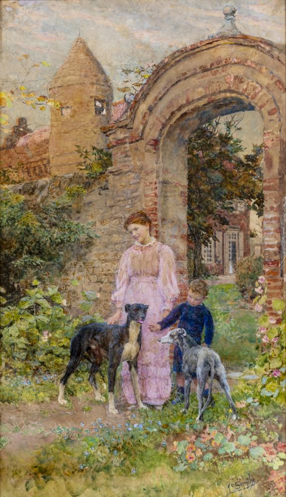 LIONEL PERCY SMYTHE RA RWS (1839-1918) The Garden Gateway Image