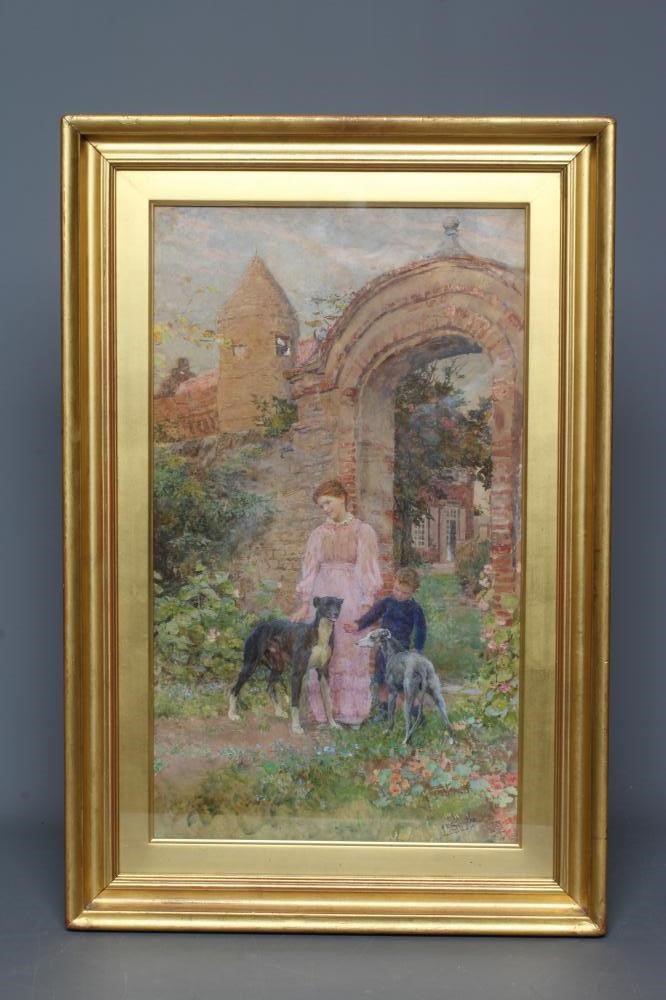 LIONEL PERCY SMYTHE RA RWS (1839-1918) The Garden Gateway Image