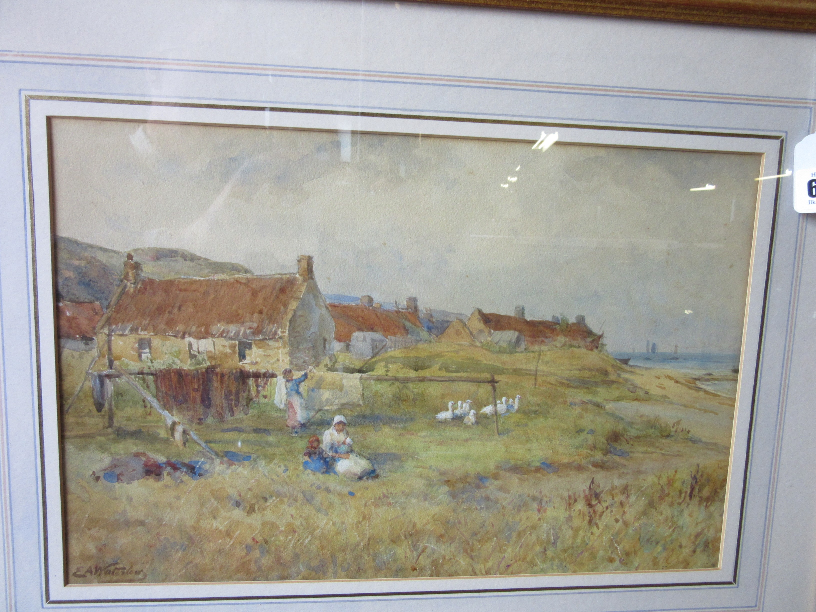 ERNEST ALBERT WATERLOW (1850-1919) Cowie near Stonehaven, signed lower left, watercolour, 9 1/2" x Image