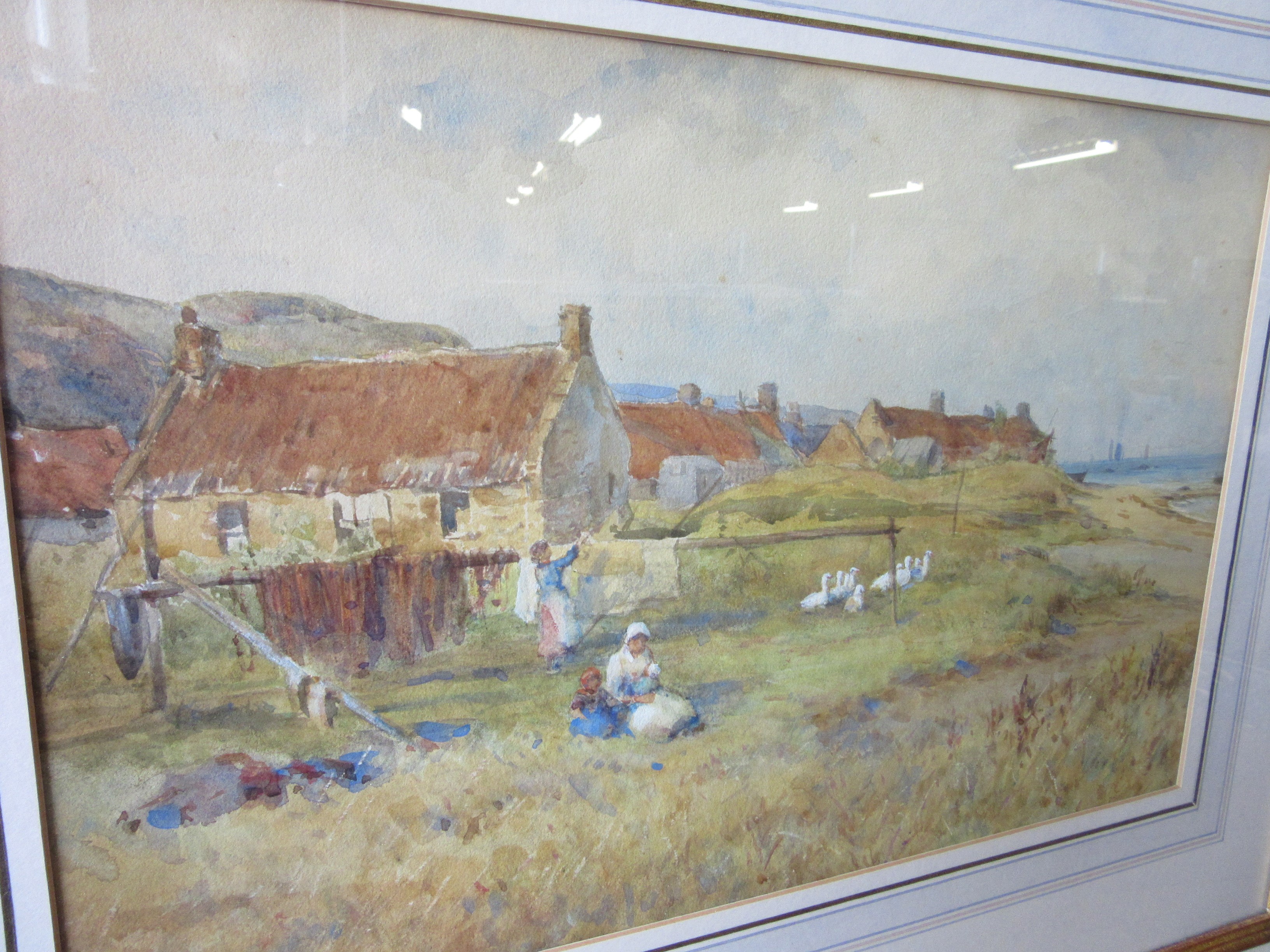 ERNEST ALBERT WATERLOW (1850-1919) Cowie near Stonehaven, signed lower left, watercolour, 9 1/2" x Image