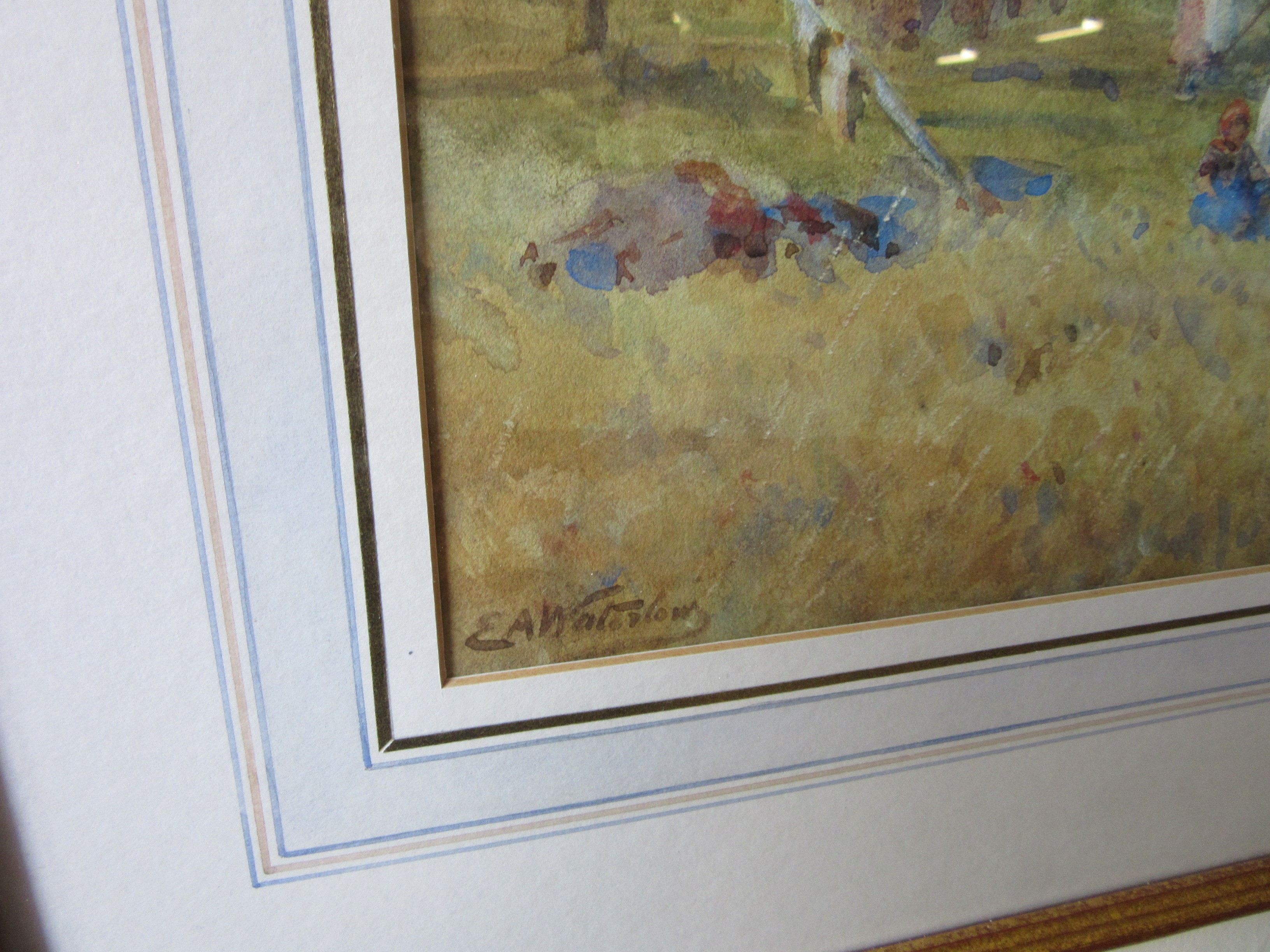 ERNEST ALBERT WATERLOW (1850-1919) Cowie near Stonehaven, signed lower left, watercolour, 9 1/2" x Image