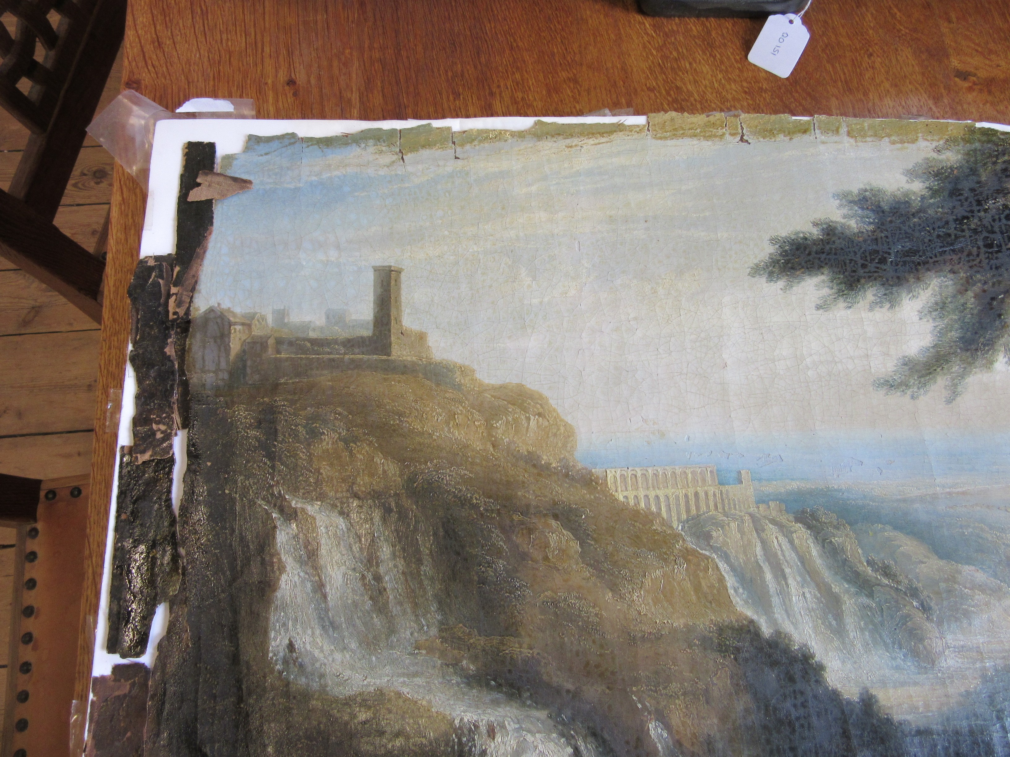 AFTER JOSEPH MALLARD WILLIAM TURNER (1775-1851) Caligula's Palace and Bridge, oil on canvas, 23 1/2" Image