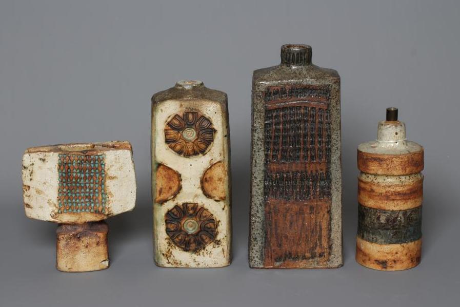 ALAN WALLWORK (1931-2019) THREE STONEWARE ELECTRIC LAMP BASES Image