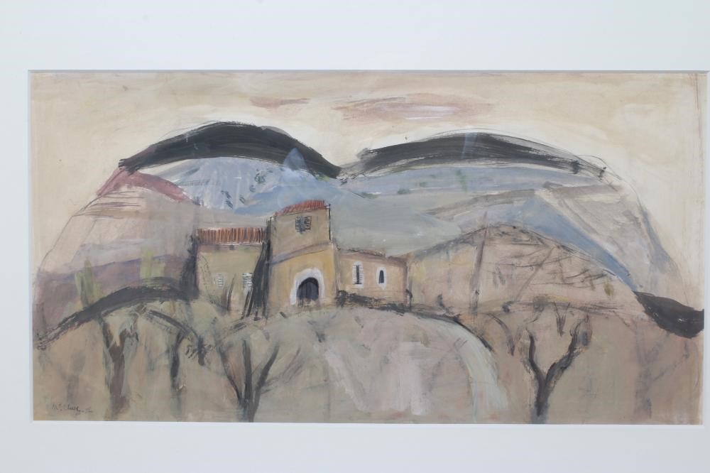 DAVID MCLURE (1926-1998) Landscape with Farm Buildings II Image