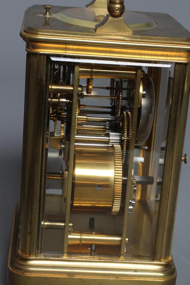 A BRASS CASED CARRIAGE CLOCK Image